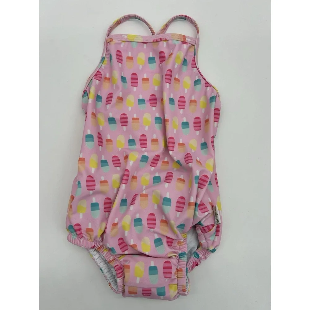 Green‎ Sprouts Girls Pink Popsicle One Piece Diaper 12 Months 18-22 Pounds